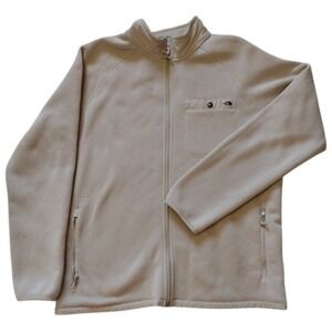 The North Face Gordon Lyons Full Zip Fleece Sweater Man's L Jacket‎ Sandstone